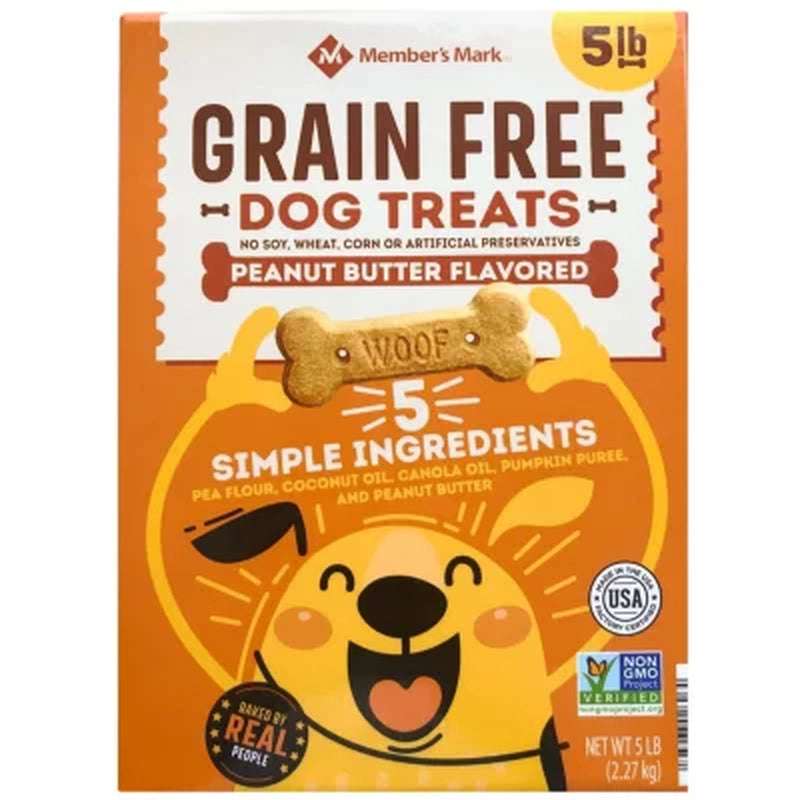 Member'S Mark Grain-Free Dog Treat Biscuits, Peanut Butter Flavored (80 Oz.)