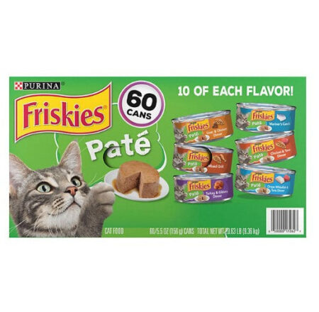 Purina Friskies Pate Wet Cat Food, Variety Pack (5.5 oz., 60 ct.)