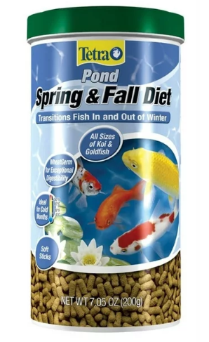 TetraPond Spring And Fall Diet 7.05 Ounces, Pond Fish Food, For Goldfish And Koi