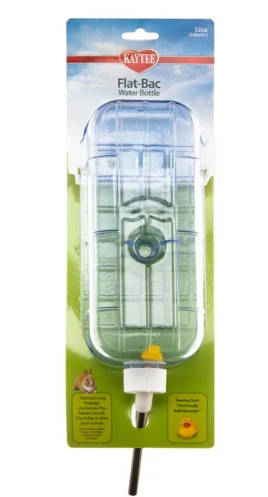Kaytee Flat-Bac Habitat Water Bottle for Pet Rabbits, Ferrets and Guinea Pigs, 32 oz