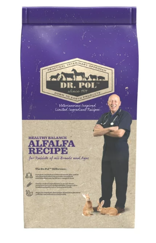 Dr. Pol Healthy Alfalfa 18% Extruded Rabbit Feed, 6 lb. Bag