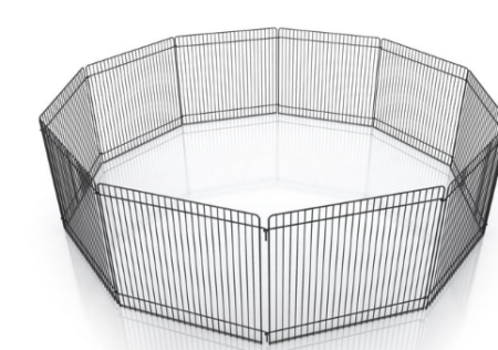 Pet Champion Small Animal Wire Playpen, Black, 9in Tall, 32in Diameter
