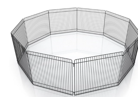 Pet Champion Small Animal Wire Playpen, Black, 9in Tall, 32in Diameter