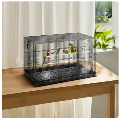 BENTISM 30 inch Bird Cage Metal Large Parakeet Cages for Cockatiels Small Parrot