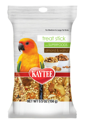 Kaytee Avian Superfood Treat Stick, Almond & Walnut, 5.5 ounces