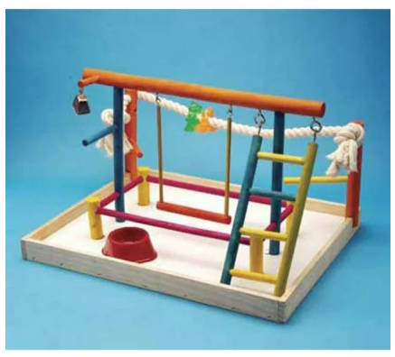 Penn-Plax Bird Life Wood Playpen – Perfect for Parakeets, Parrotlets, Lovebirds, Cockatiels, and Green Cheek Conures - Keep Your Birds Stimulated and Entertained - Medium