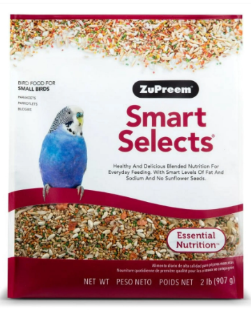 ZuPreem Smart Selects Everyday Feeding Bird Food for Small Birds, 2 lb bag