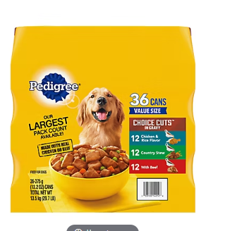 Pedigree Wet Dog Food Variety Pack, 36 ct.