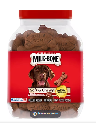 Milk-Bone Soft & Chewy Beef Recipe Dog Snacks, 37 oz.