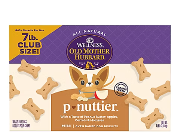 Wellness Old Mother Hubbard Classic P'Nuttier Natural Mini Oven-Baked Dog Treats, 7 lbs.