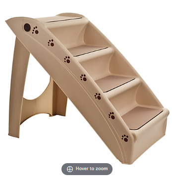 PETMAKER 15" 4-Step Folding Pet Stairs - Tan