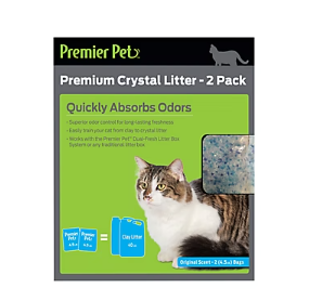 Premier Pet Premium Crystal Litter Value Original Scent, 2 pk.